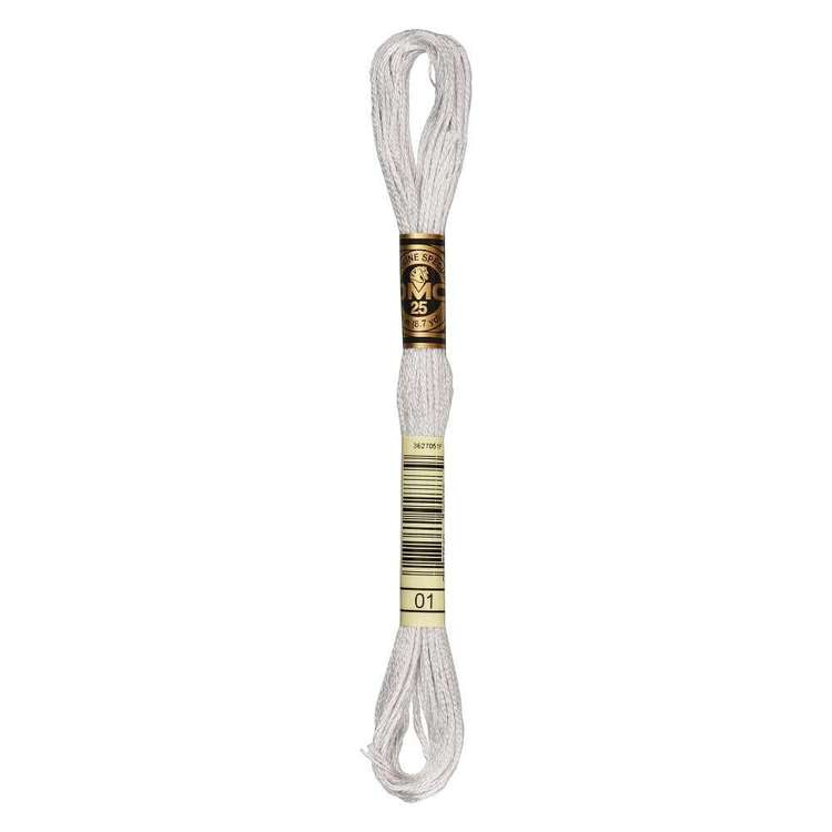 DMC Stranded Cotton Thread Colour #01 White Tin DMC Stranded Cotton Thread Colour #01 White Tin