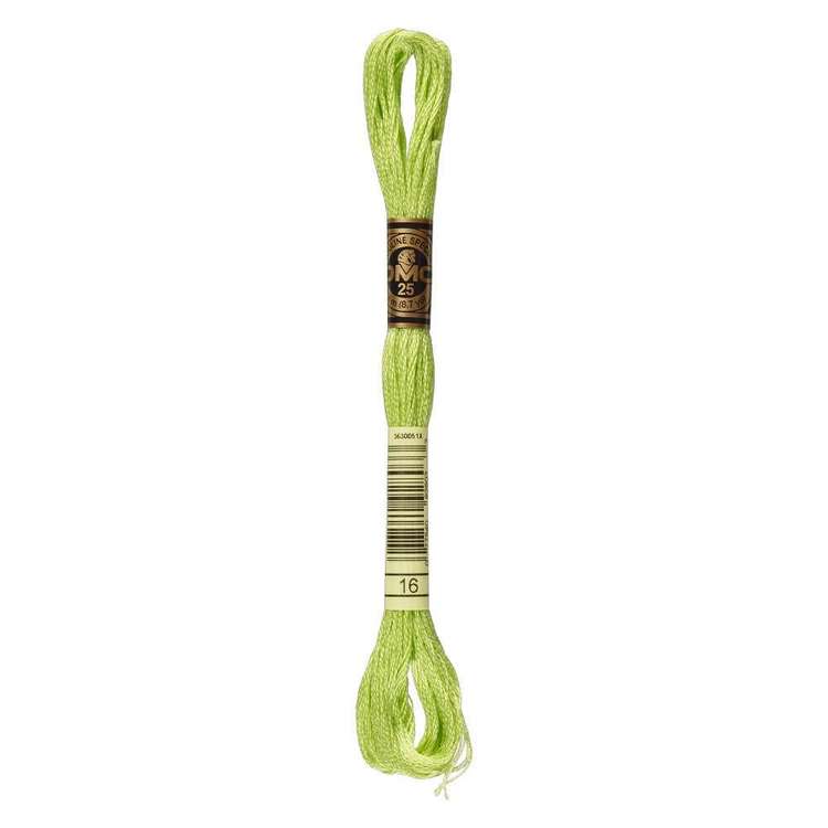 DMC Stranded Cotton Thread Colour #16 Chartreuse Light DMC Stranded Cotton Thread Colour #16 Chartreuse Light