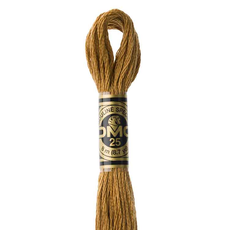DMC Stranded Cotton Thread Colour #167 Yellow Beige Very Dark DMC Stranded Cotton Thread Colour #167 Yellow Beige Very Dark