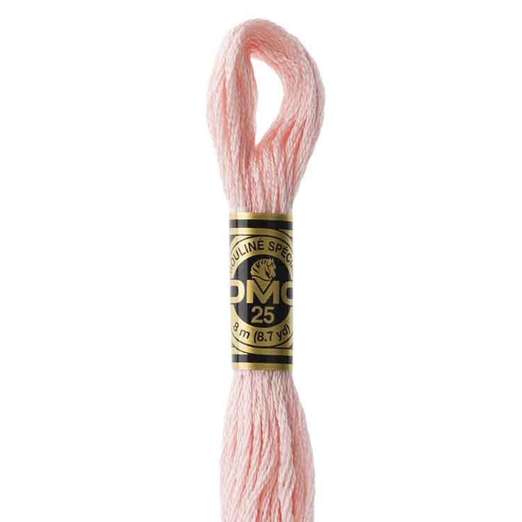 DMC Stranded Cotton Thread Colour #225 Shell Pink Ultra Very Light DMC Stranded Cotton Thread Colour #225 Shell Pink Ultra Very Light