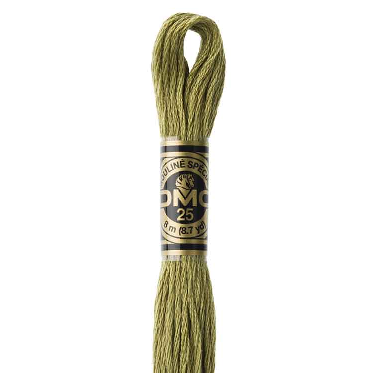 DMC Stranded Cotton Thread Colour #3012 Khaki Green Medium
