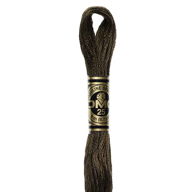 DMC Stranded Cotton Thread Colour #3031 Mocha Brown Very Dark DMC Stranded Cotton Thread Colour #3031 Mocha Brown Very Dark