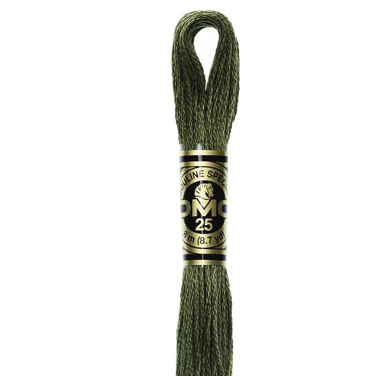 DMC Stranded Cotton Thread Colour #3051 Green Gray Dark