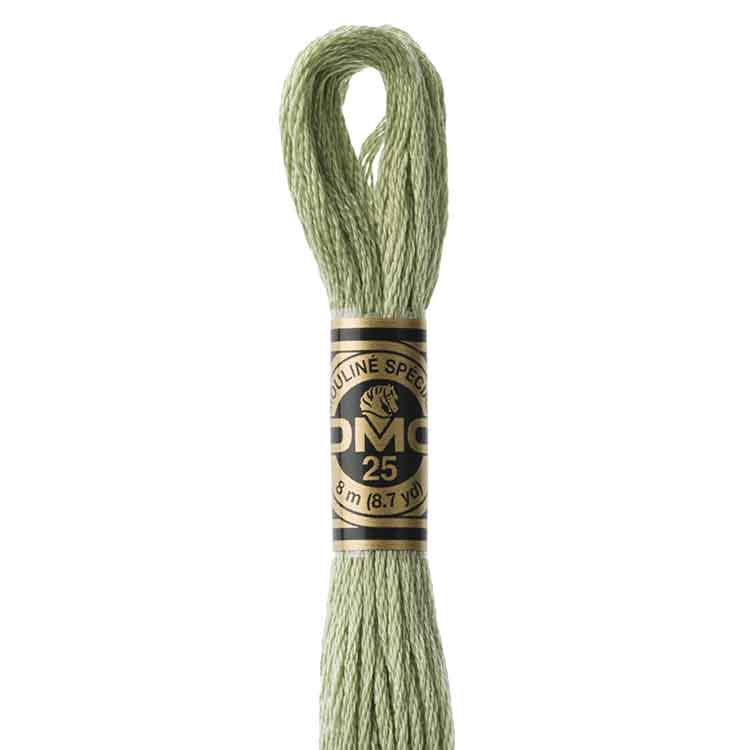 DMC Stranded Cotton Thread Colour #3053 Green Gray DMC Stranded Cotton Thread Colour #3053 Green Gray
