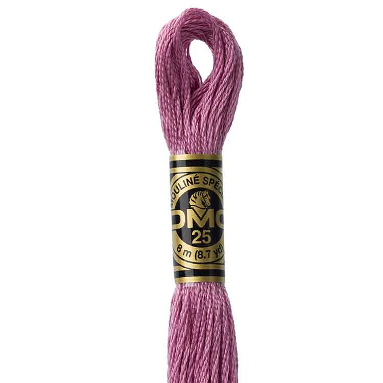 DMC Stranded Cotton Thread Colour #316 Antique Mauve Medium