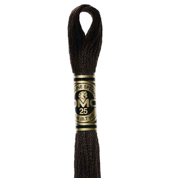 DMC Stranded Cotton Thread Colour #3371 Black Brown DMC Stranded Cotton Thread Colour #3371 Black Brown
