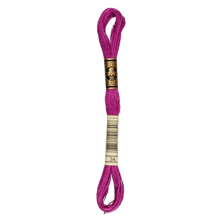 DMC Stranded Cotton Thread Colour #34 Fuschia Dark DMC Stranded Cotton Thread Colour #34 Fuschia Dark