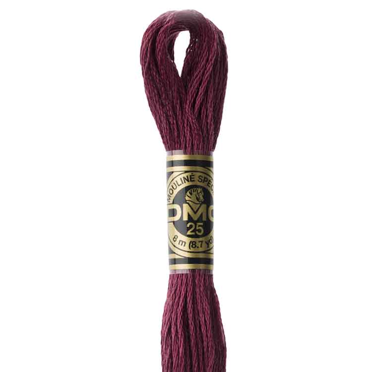 DMC Stranded Cotton Thread Colour #3802 Antique Mauve Very Darkv DMC Stranded Cotton Thread Colour #3802 Antique Mauve Very Darkv