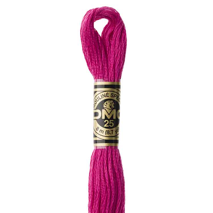 DMC Stranded Cotton Thread Colour #3804 Cyclamen Pink Dark DMC Stranded Cotton Thread Colour #3804 Cyclamen Pink Dark