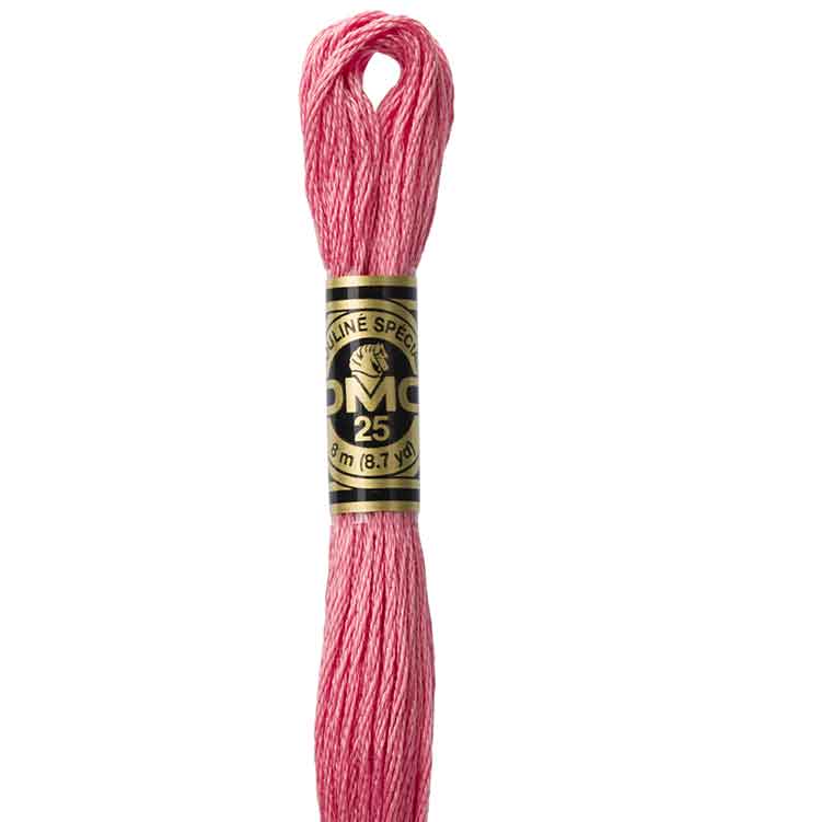 DMC Stranded Cotton Thread Colour #3833 Raspberry Light DMC Stranded Cotton Thread Colour #3833 Raspberry Light