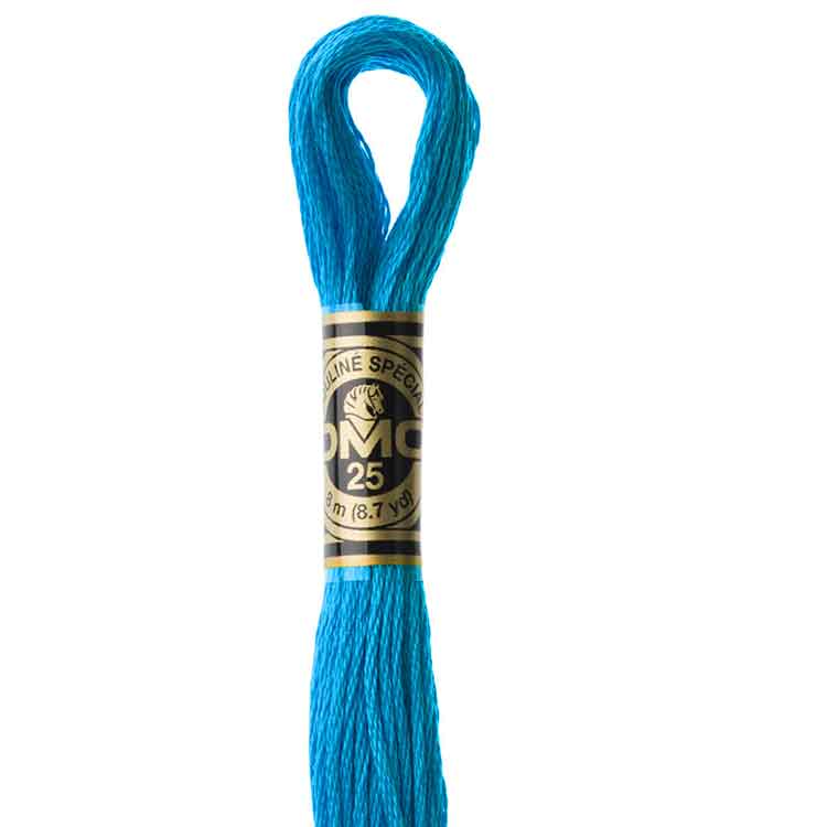 DMC Stranded Cotton Thread Colour #3843 Electric Blue DMC Stranded Cotton Thread Colour #3843 Electric Blue
