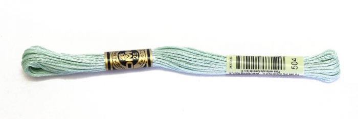 DMC Stranded Cotton Thread Colour #504 Blue Green Very Light