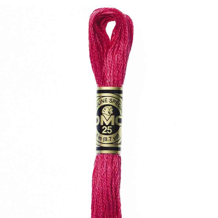 DMC Stranded Cotton Thread Colour #600 Cranberry Very Dark DMC Stranded Cotton Thread Colour #600 Cranberry Very Dark