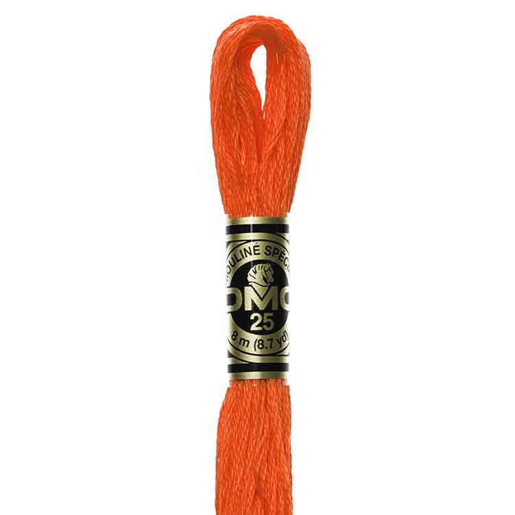 DMC Stranded Cotton Thread Colour #608 Burnt Orange Bright DMC Stranded Cotton Thread Colour #608 Burnt Orange Bright