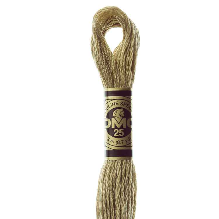 DMC Stranded Cotton Thread Colour #612 Drab Brown Light