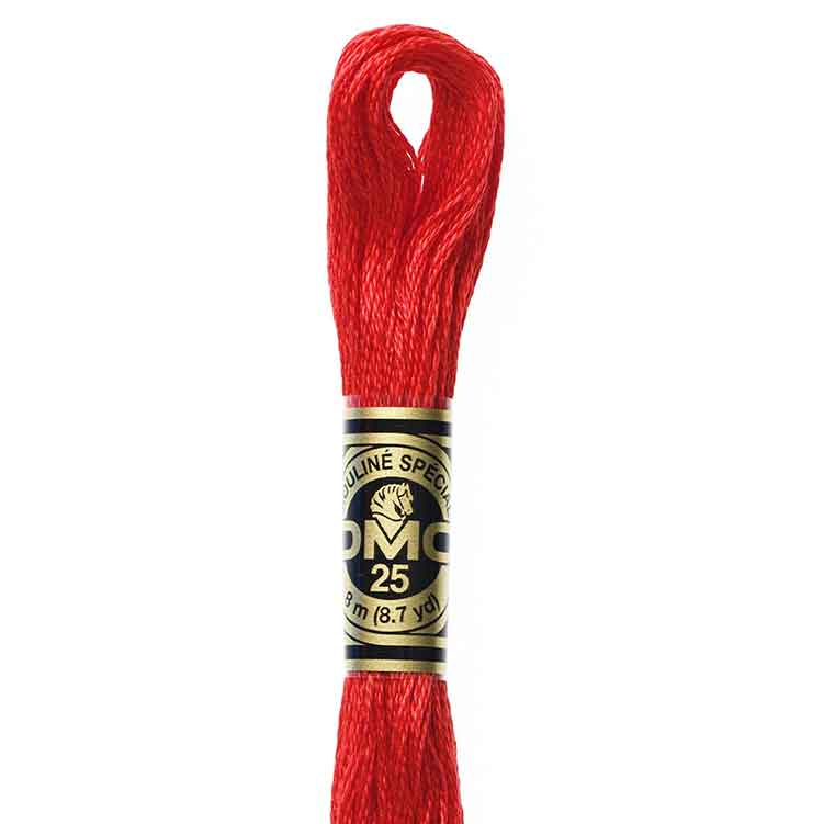 DMC Stranded Cotton Thread Colour #666 Bright Red DMC Stranded Cotton Thread Colour #666 Bright Red