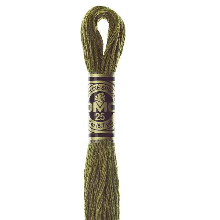 DMC Stranded Cotton Thread Colour #730 Olive Green Very Dark DMC Stranded Cotton Thread Colour #730 Olive Green Very Dark