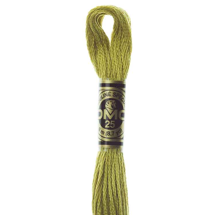 DMC Stranded Cotton Thread Colour #733 Olive Green Medium DMC Stranded Cotton Thread Colour #733 Olive Green Medium