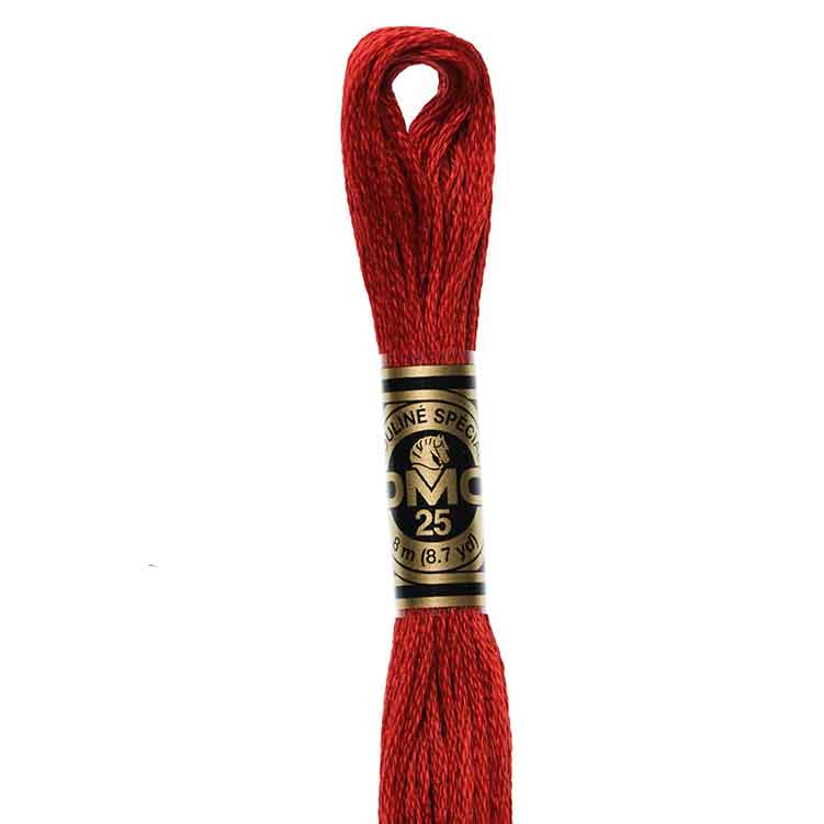 DMC Stranded Cotton Thread Colour #817 Coral Red Very Dark