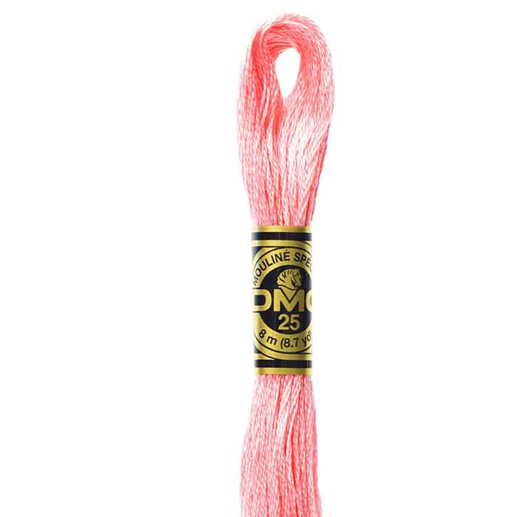 DMC Stranded Cotton Thread Colour #894 Carnation Very Light DMC Stranded Cotton Thread Colour #894 Carnation Very Light