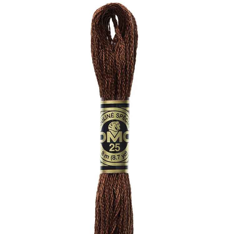 DMC Stranded Cotton Thread Colour #898 Coffee Brown Very Dark DMC Stranded Cotton Thread Colour #898 Coffee Brown Very Dark