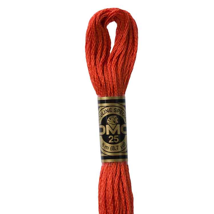 DMC Stranded Cotton Thread Colour #900 Burnt Orange Dark DMC Stranded Cotton Thread Colour #900 Burnt Orange Dark