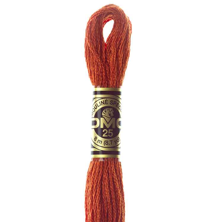 DMC Stranded Cotton Thread Colour #919 Red Copper DMC Stranded Cotton Thread Colour #919 Red Copper