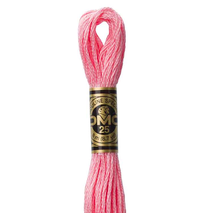 DMC Stranded Cotton Thread Colour #957 Geranium Pale