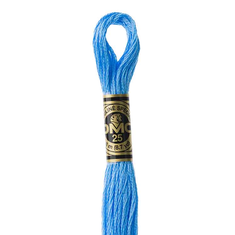 DMC Stranded Cotton Thread Colour #996 Electric Blue Medium DMC Stranded Cotton Thread Colour #996 Electric Blue Medium